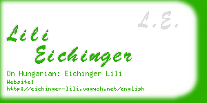 lili eichinger business card